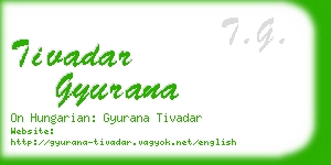 tivadar gyurana business card